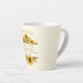 Afstuderen Zonnebloemen Bloemen Afstuderen Latte Mok (Rechterhoek)