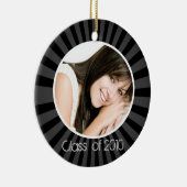 Afstuderen zwart foto kerstversiering keramisch ornament (Rechts)