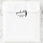 Afstuderen zwart script | Classic Keepsake met Jaa Ronde Sticker (Tas)