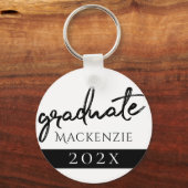 Afstuderen zwart script | Classic Keepsake met Jaa Sleutelhanger (Achterkant)