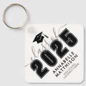 Afstuderen zwart wit Afstuderen Sleutelhanger (Voorkant)