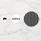 Afstuderen Zwart & Wit Confetti (Achterkanten)