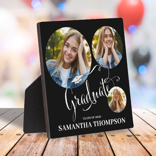 Afstuderen zwart-wit fotofeestdecor fotoplaat