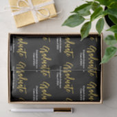 Afstuderen Zwart Wit Goud Afstudeerder Naam Klasse Tissuepapier (Geschenk)