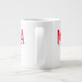 Afstuderen zwarte datumnaam Mate MFA Giant Coff Extra Grote Beker (Achterkant)