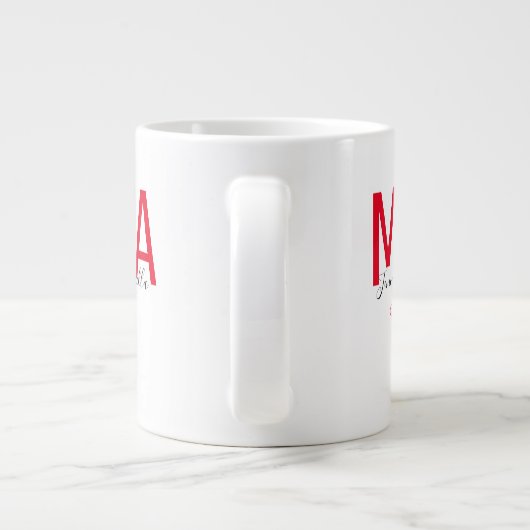 Afstuderen zwarte datumnaam Mate MFA Giant Coff Extra Grote Beker (Achterkant)