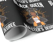 Afstuderen zwarte koningin Afstuderen mastergraad Cadeaupapier (Rol Hoek)