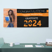 Afstuderen zwarte Oranje foto-Afstuderen banner (Beurs)