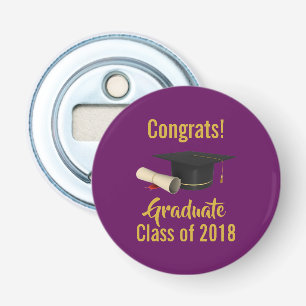 Afstudiepunten en diploma van de Paarse klasse 20X Button Flesopener