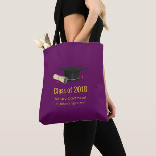 Afstudiepunten en diploma van de Paarse klasse 20X Draagtas