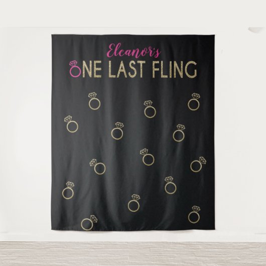 Aftel-feestje fotobehang voor de bruid wandkleed (Voorkant)