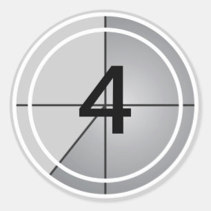Aftellen film ronde sticker