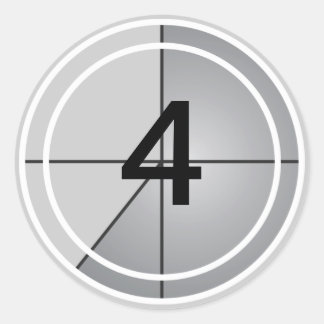 Aftellen film ronde sticker