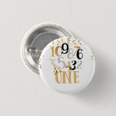 Aftellen naar een verjaardag Button-Nieuwjaar Eve Ronde Button 3,2 Cm (Voorkant /achterkant)