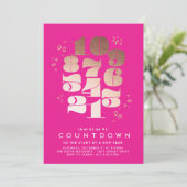 Aftellen - Uitnodiging voor nieuwe jaren Eve-parti (Staand voorkant)