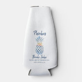 Aftelparty Ananas Kust Zonsondergang Op Maat Flesjeskoeler (Voorkant)