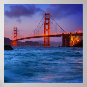 After sunset out bij Baker Beach Poster