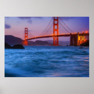 After sunset out bij Baker Beach Poster