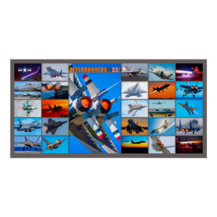 AFTERBURNERS USA! "MONTAGE" PERFECT POSTER