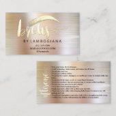 Aftercare Brows Roos Gold Logo Visitekaartje (Voorkant / Achterkant)