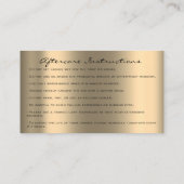 Aftercare Instructies Eyelash Extension Mint Gold Visitekaartje (Achterkant)