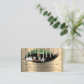 Aftercare Instructies Eyelash Extension Mint Gold Visitekaartje (Staand voorkant)