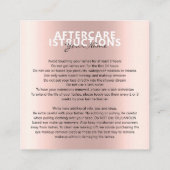 Aftercare Instructies Lash Grote tekstruimte Vierkante Visitekaartje (Achterkant)