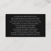 Aftercare Instructions Card for Lash Extensions Visitekaartje (Achterkant)