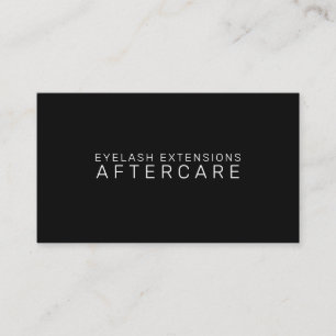 Aftercare Instructions Card for Lash Extensions Visitekaartje