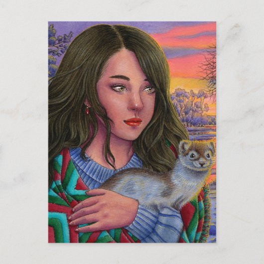 "Afterglow" postcard Feestdagenkaart (Voorkant)