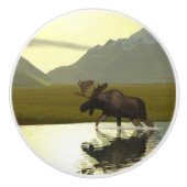 Aftermiddag Moose Keramische Knop (Voorkant)