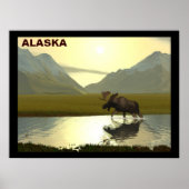 Aftermiddag Moose Poster (Voorkant)