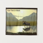 Aftermiddag Moose Wandkleed (Voorkant (horizontaal))