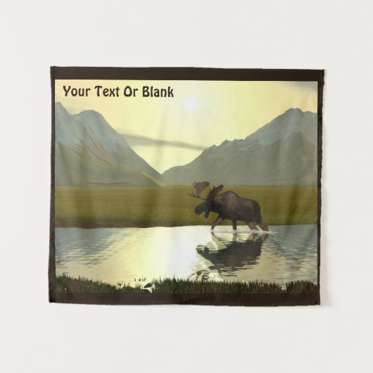 Aftermiddag Moose Wandkleed (Voorkant (horizontaal))