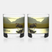 Aftermiddag Moose Whisky Glas (Voorkant)