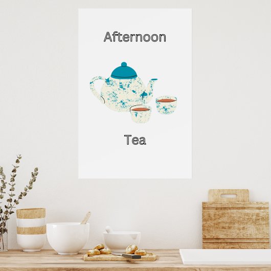 Aftermiddag Tea Art Poster (Keuken)