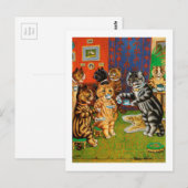 Aftermiddag Tea Cats, Louis Wain Briefkaart (Voorkant / Achterkant)