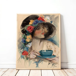 Aftermiddag Tea, Harrison Fisher Poster