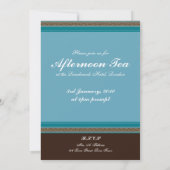 Aftermiddag Tea Modern Chintz Uitnodiging (Achterkant)