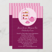 Aftermiddag Tea-uitnodiging Kaart (Voorkant / Achterkant)