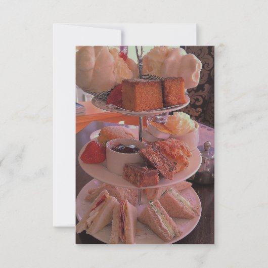 Aftermiddag Tea-uitnodiging Kaart (Voorkant)