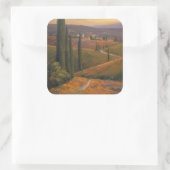 Aftermiddag Walk I Vierkante Sticker (Tas)