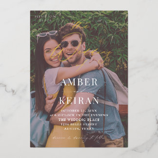 Aftermiddags Shades - Fotobruiloft Folie Uitnodiging