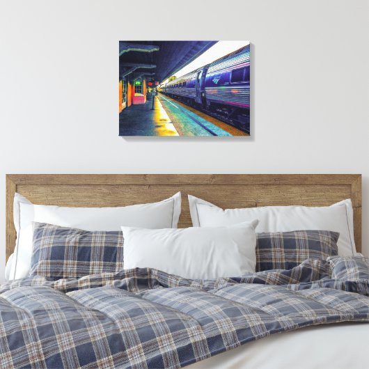 Aftermiddagtrein Canvas Afdruk (Insitu (Slaapkamer))