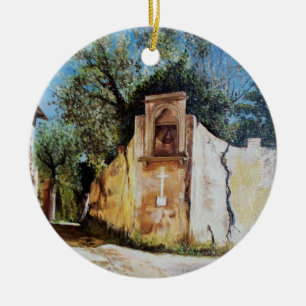 AFTERNOON IN RIMAGGIO/Uitzicht Toscane Keramisch Ornament
