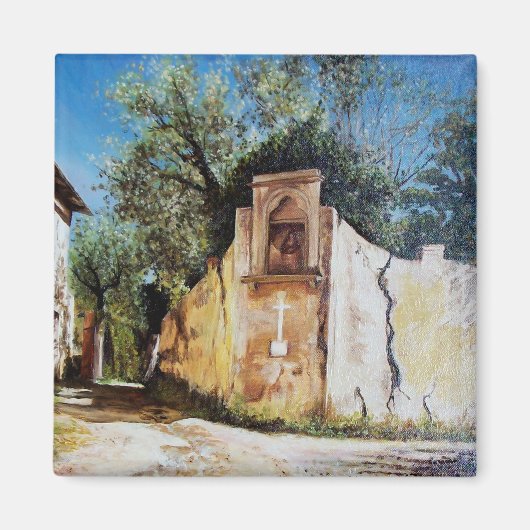 AFTERNOON IN RIMAGGIO/Uitzicht Toscane Magneet (Voorkant)