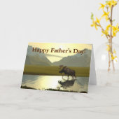 Afternoon Moose Vaderdag Kaart (Gele Bloem)