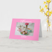 Afternoon Tea Groetjes Kaart (Gele Bloem)