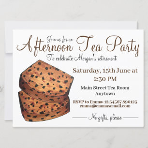 Afternoon Tea Party Douche Welsh Bara Brith Brood Kaart