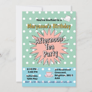 Afternoon Tea Party Fifties stijl retro vibes Kaart